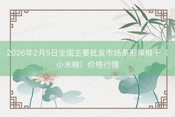 2026年2月5日全国主要批发市场条形辣椒干（小米椒）价格行情