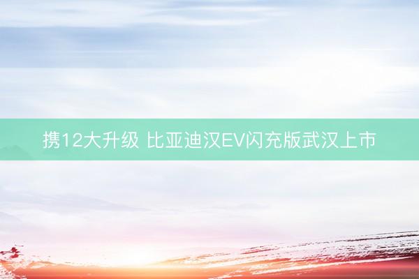 携12大升级 比亚迪汉EV闪充版武汉上市