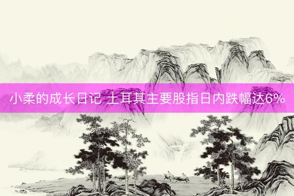 小柔的成长日记 土耳其主要股指日内跌幅达6%