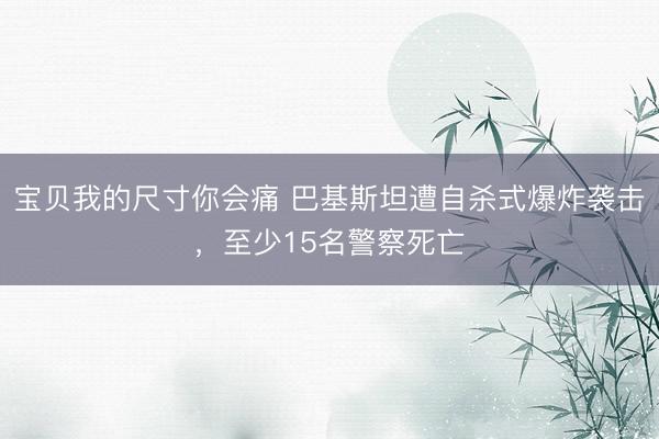 宝贝我的尺寸你会痛 巴基斯坦遭自杀式爆炸袭击，至少15名警察死亡