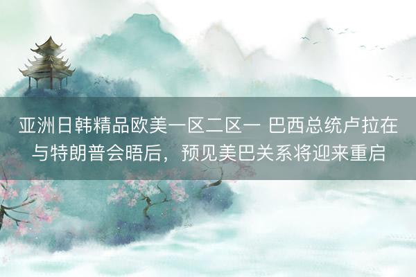 亚洲日韩精品欧美一区二区一 巴西总统卢拉在与特朗普会晤后，预见美巴关系将迎来重启