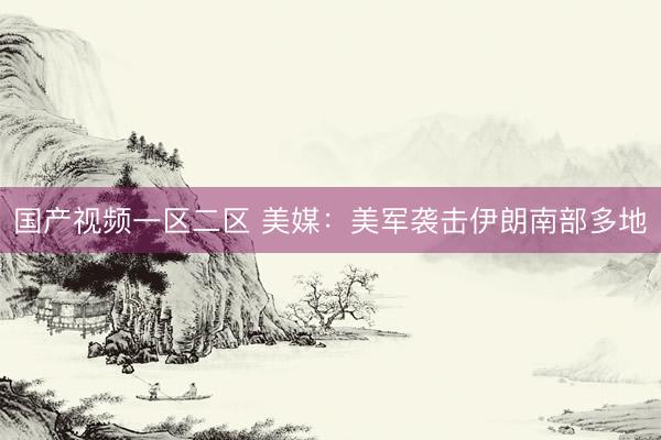 国产视频一区二区 美媒：美军袭击伊朗南部多地