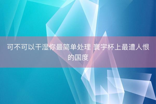 可不可以干湿你最简单处理 寰宇杯上最遭人恨的国度