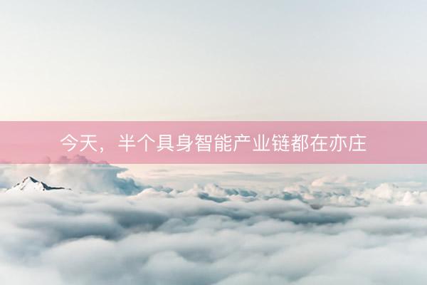 今天，半个具身智能产业链都在亦庄