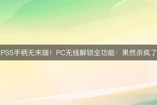 PS5手柄无末端！PC无线解锁全功能：果然杀疯了