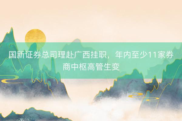 国新证券总司理赴广西挂职，年内至少11家券商中枢高管生变