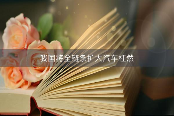 我国将全链条扩大汽车枉然